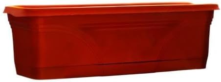 Southern Patio 36 in Medallion Hanging Windowsill Garden Box Planter, Terracotta