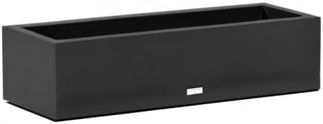 Veradek Block Series Window Box Planter - Rectangular Flower Pot for Indoor or Outdoor Window Sill/Balcony | All-Weather Use with Drainage Holes | Modern Décor for Succulents, Herbs, Small Plants