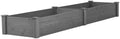 Over Ground 96x28x10 inch Raised Garden Bed, Large Wood Planter Box for Outdoor Herbs Vegetables Flowers, Tool-Free Quick Assembly Patio Yard Gardening Container, Durable Natural Cedar Frame