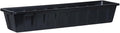 Root & Vessel Poly-Pro Plastic Flower Box Planter, Black, 30-Inch