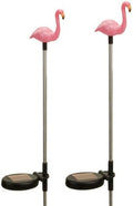 Solar Garden Stake Lights with Color Changing LED or Regular White LED Landscape Path Lights (Set of 2) (Flamingo)