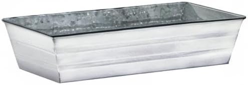 Achla Designs Galvanized Window Flower Box Planter-Cape Cod White-Small (22" L x 6" W x 5" H)