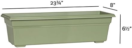 Root & Vessel 16240 24" Flowerbox Sage, Inch