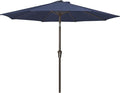 JEAREY 9FT Outdoor Patio Umbrella Outdoor Table Umbrella with Push Button Tilt and Crank, Market Umbrella 8 Sturdy Ribs UV Protection Waterproof for Garden, Deck, Backyard, Pool (Purplish Blue)
