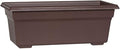 Root & Vessel 16193 Countryside Flower Box Planter, 18-Inch, Brown