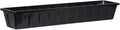 Root & Vessel Poly-Pro Plastic Flower Box Planter, Black, 36-Inch