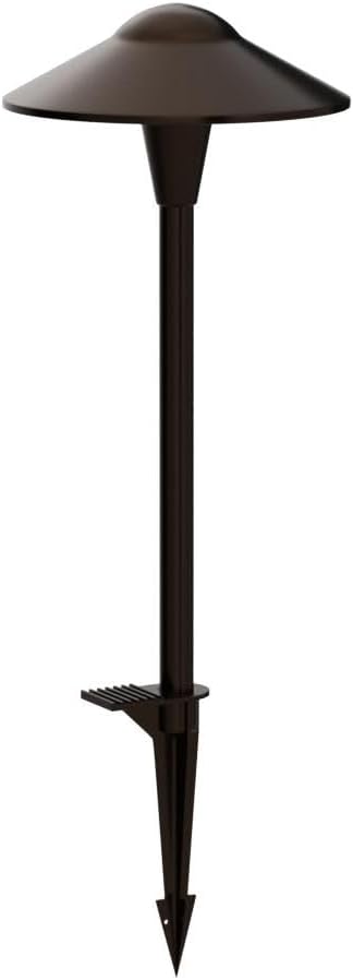 LEONLITE Update 5CCT Low Voltage Pathway Lights, LED Landscape Path Lights, 1800/2700/3000/4000/5000K, Saucer Head, 12-24V AC/DC, IP65 Outdoor Walkway Light, Oil Rubbed Bronze Aluminum, Pack of 6