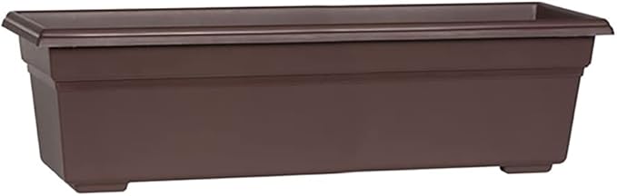 Root & Vessel 16243, Brown, Countryside Flower Box Planter, 24-Inch