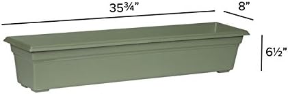 Root & Vessel 16360, Sage, Countryside Flower Box Planter, 36-Inch