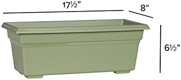 Root & Vessel 16190, Sage, Countryside Flower Box Planter, 18-Inch