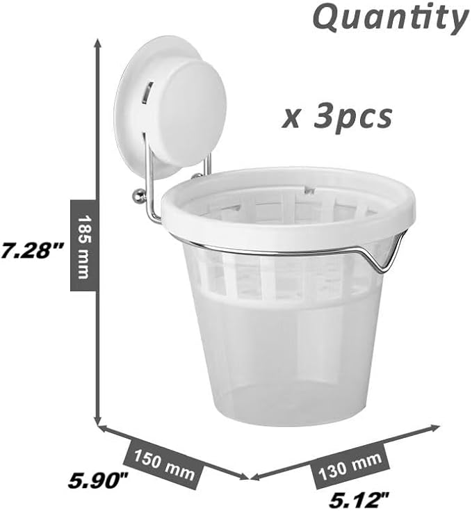 Set of 3 Plastic Window Planter with Suction Cup Holder. Large Window Popagation. Clear Self Watering Window Mounted Plant Pots. Window Sill Planters Extender for Indoor Hydroponic Plants