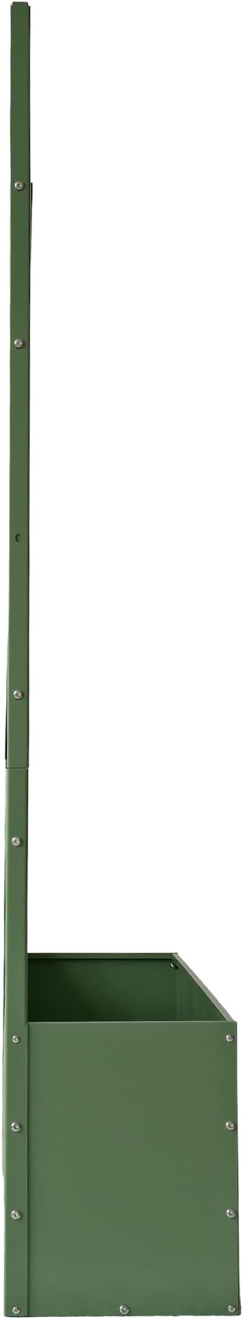 Oakland Living 6 ft. X 4 ft. Green Freestanding Metal Privacy Screen Room Divider with Flower Box