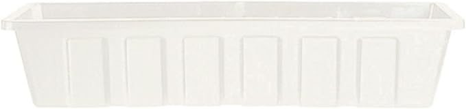 Root & Vessel Poly-Pro Plastic Flower Box Planter, White, 36-Inch