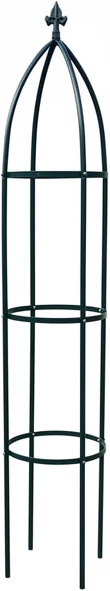 100% Metal Obelisk Garden Trellis 6.3 Feet Tall Sturdy Plant Support for Climbing Vines and Flowers Stands,1pc Upgrade (Green, Large)