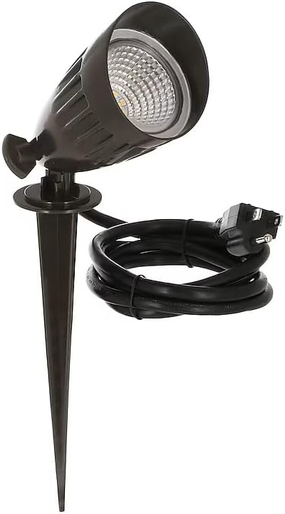 Bell SPLED7Z 7-Watt Line Voltage Bronze Spike LED Light, Hardwired Flood Light