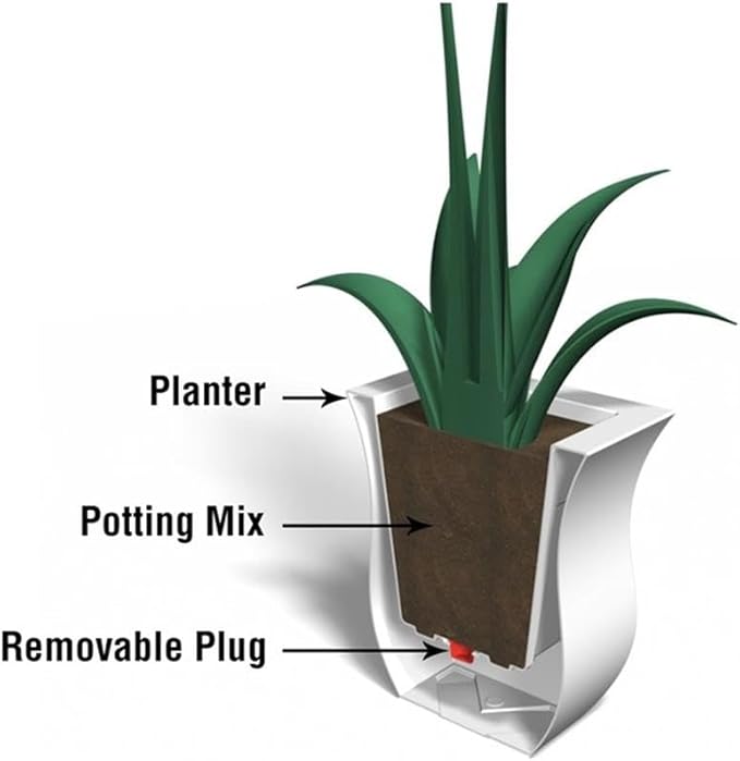 Mayne 5873-NB Polyethylene Planter, Neptune Blue 16x16