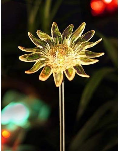 Solar Powered Garden Stake LED Light, Set of 2 (Sunflower)