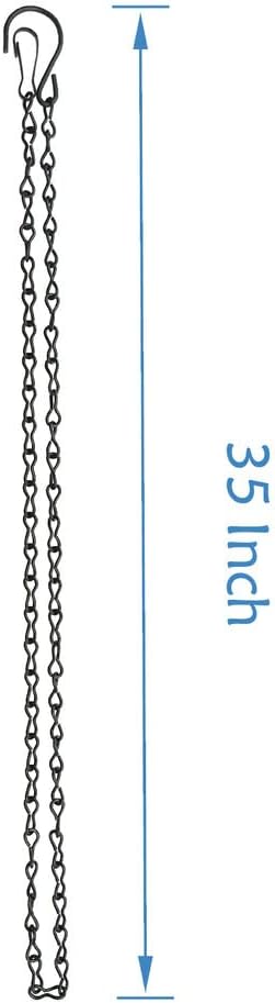 YINGFENG 4 Pack 35 Inches Hanging Chains Black, Garden Plant Hangers, for Bird Feeders, Billboards, Chalkboards, Planters, Lanterns, Wind Chimes and Decorative Ornaments