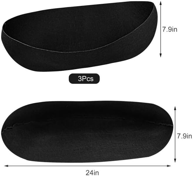 3PCS 24 Inch Planter Basket Liners Fabric Window Box Liners Felt Trough Planter Liner Replacement Black Flower Basket Liner Non-Woven Hanging Plant Liner for Planters Garden Fence - Avoid Bird Nesting