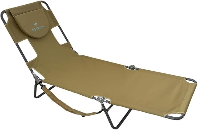 Ostrich Chair Chaise Lounger Chair, Tan
