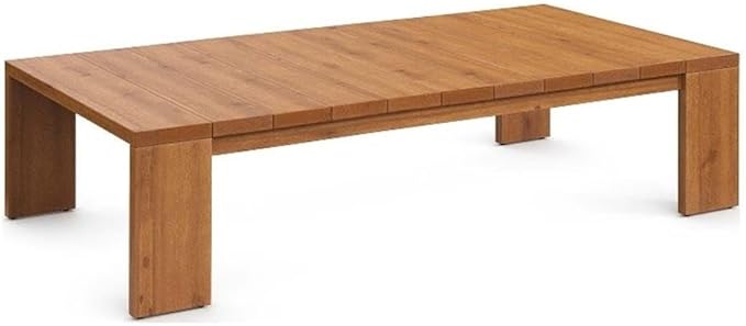 Modway Tahoe Acacia Wood Rectangular Outdoor Patio Coffee Table in Natural - Ideal as Garden Coffee Table or Porch Table