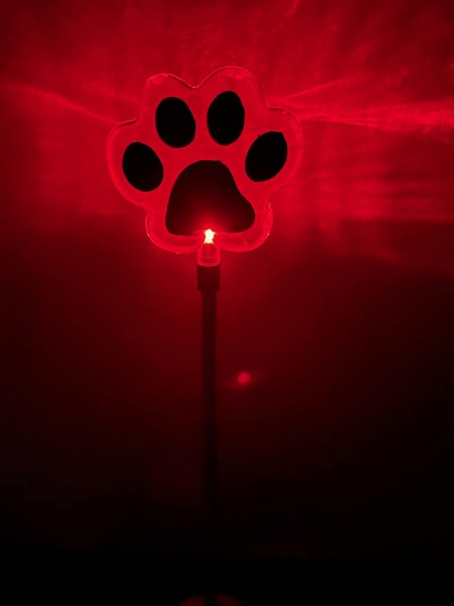 Solar Garden Stake Lights with Color Changing LED or Regular White LED Landscape Path Lights (Set of 2) (Dog Paw)