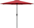 Simple Deluxe 9' Patio Umbrella Outdoor Table Market Yard Umbrella with Push Button Tilt/Crank