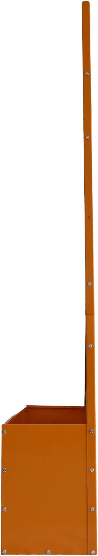 Oakland Living 6 ft. X 4 ft. Orange Freestanding Metal Privacy Screen Room Divider with Flower Box