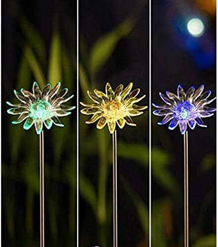 Solar Powered Garden Stake LED Light, Set of 2 (Sunflower)