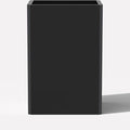24" Tall Planter for Outdoor Plants, Modern Large Outdoor Galvanized Steel Flower Pots, Front Porch Decor, Garden Pots, Black Planters for Indoor/Outdoor, Patio, Balcony