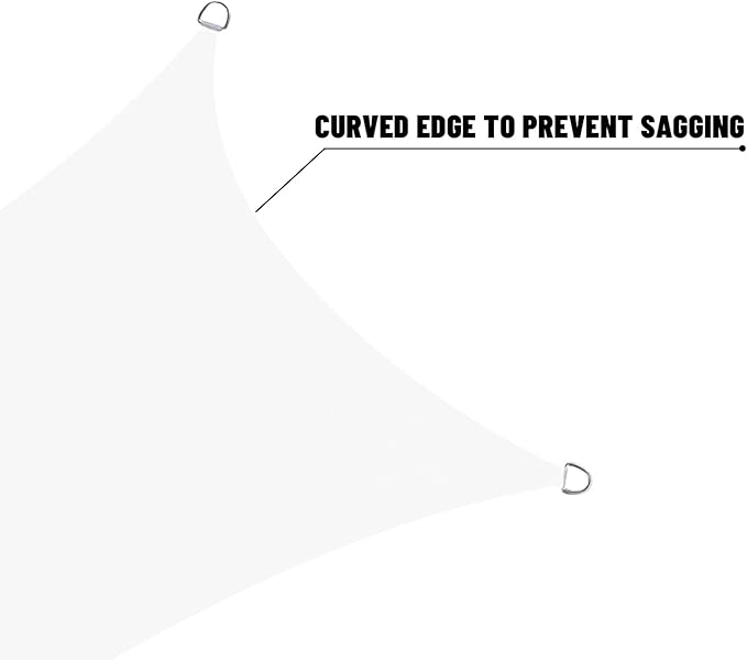 LOVE STORY Waterproof 6.5' x 10' Rectangle White Sun Shade Sail Cannoy UV Resistant for Outdoor Patio Garden Backyard (We Make Custom Size)