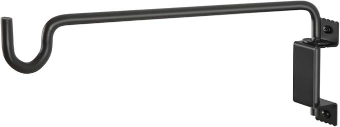 16 Inch Outdoor Hanging Brackets - 360° Swivel Plant Hanger with 12-Directional Adjustable Hook, Rust Resistant Solid Steel Wall Mount for Bird Feeders, Indoor/Outdoor Plants, Garden & Patio