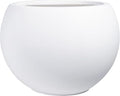 10 H x 14" Dia (10" Pot Opening) Round Fiberstone Planter with Drainage Hole, White, Indoor/Outdoor Large Plant Pot for Home Patio Garden, Ideal for Large Plants