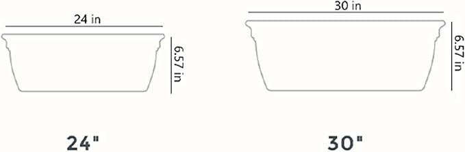 The HC Companies Indoor Outdoor 30 Inch Eclipse Series Window Flower Garden Ornamental Planter Box with Removable Attached Saucer, White (2 Pack)
