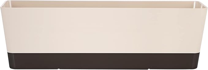Skelang 3 Pcs Rectangular Plant Pot, 16.7" Flower Planter Box, Windowsill Container for Succulent, Herbs, Vegetable