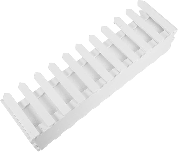 YARDWE Picket Fence Panels Wooden Picket Fence Flower Pot Window Box Planter Garden Planter with Fence Design for Artificial Flower Plants Picket Fence