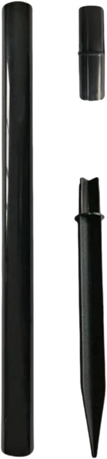 8.25" Reinforced ABS Plastic Solar Ground Spikes - Durable Solar Light Replacement Stakes for Garden, Pathway, Deck, Camping, Christmas Lights (Fits 0.83" Inside Diameter) (Black-1 Pack)