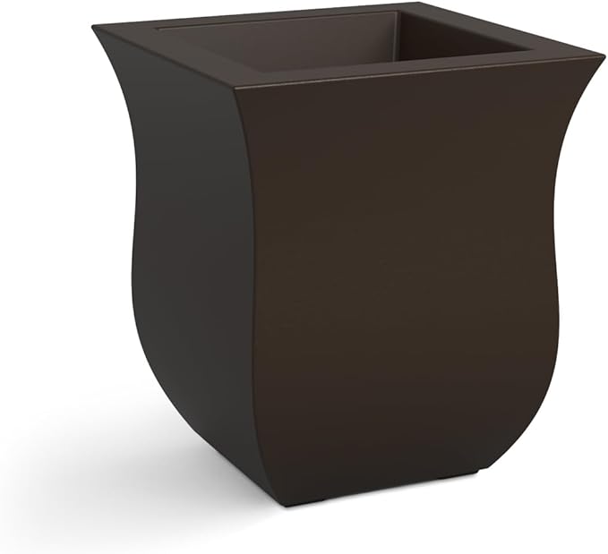 Mayne 5873-ES Polyethylene Planter, Espresso 16x16