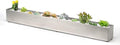 Trough Rectangle Planter Long Window Sill Planter Box Stainless Steel Window Planters Modern Succulent Planter Slivery 32 in Metal Windowsill Pot for Indoor Plants Herb Table Home Outdoor