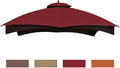 Eurmax USA High Performance Replacement Canopy Top for Lowe's Allen Roth Heavy Duty Gazebo Roof Gazebo Top with Air Vent 10X12 Cover #GF-12S004B-1, Replacement Top Only (Burgundy)
