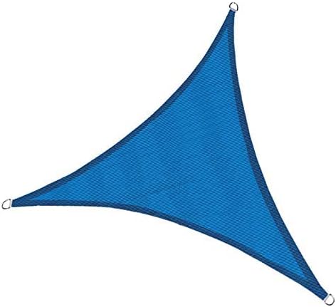 LOVE STORY 10' x 10' x 10' Triangle Blue Sun Shade Sail Canopy UV Block for Outdoor Patio Garden Backyard