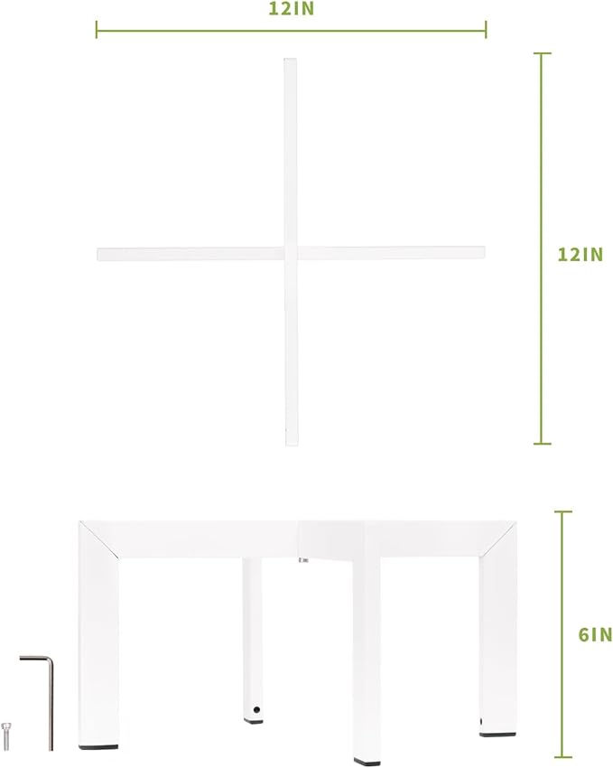 IZIDDO Plant Stand Indoor Outdoor,Metal Mid-Century Pot Stand,Modern Plant Holder Rattan Flower Plant Stool,Low Short Plant Stands for Indoor Fit 5-12 Inch Pot,White(Pot & Plant Not Included)