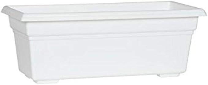 Root & Vessel 16192, White, Countryside Flower Box Planter, 18-Inch