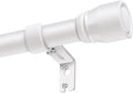 1” Diameter Curtain Rods Itself is 30 to 90 inch 1 Pack Fit 30-84 inch Window with Heavy Duty Adjustable Rod Matte White Splicing Metal Extra Long Curtain Rod for Windows