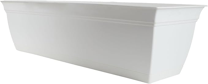 The HC Companies 24" Eclipse PlasticWindow Box 7.76"x24"x6.57" in White Color
