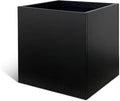 Galvanized Steel Black Planter Box Square 28 in Metal Large Planter Box Outdoor Indoor Huge Cube Heavy Duty Flower Pot Modern Commercial Residential for Patio, Yard, Garden