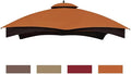 Eurmax USA High Performance Replacement Canopy Top for Lowe's Allen Roth Heavy Duty Gazebo Roof Gazebo Top with Air Vent 10X12 Cover #GF-12S004B-1, Replacement Top Only (Rust)