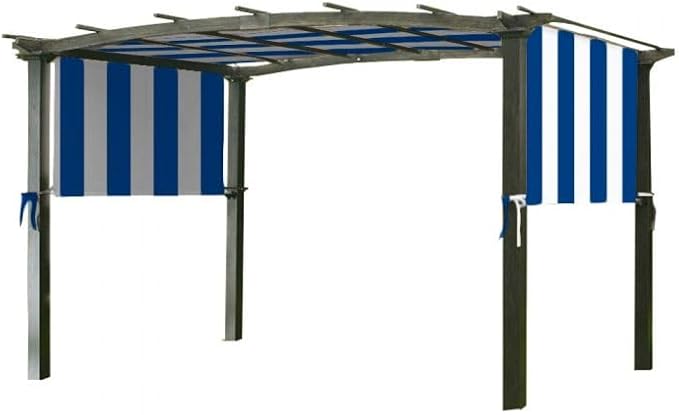 Garden Winds Universal Pergola Replacement Canopy Top Cover, Dimensions: 205" L x 81" W - Classic Stripe Blue, 350
