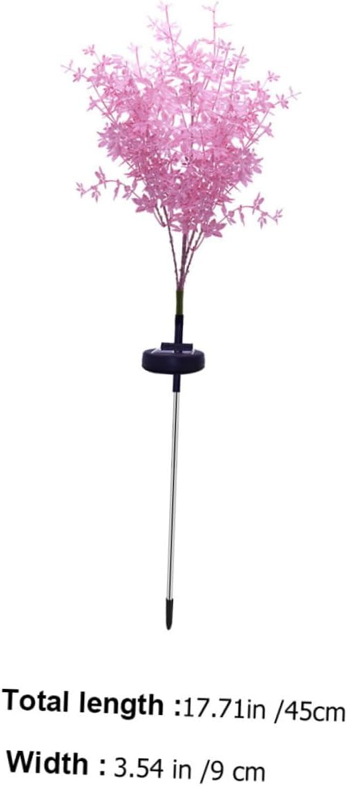 balacoo Led Solar Garden Light Plant Shaped Outdoor Lamp Ornament for Lawn Decoration Durable and Weatherproof Pink Rose Design for Garden Pathway