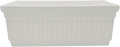 The HC Companies Venetian Window Planter Box w/Drain Plug - Long Planter Box for Windowsills, Balconies & More - Plastic Large Rectangular Outdoor Planters for Herbs & Flowers (24" White, Pack of 1)